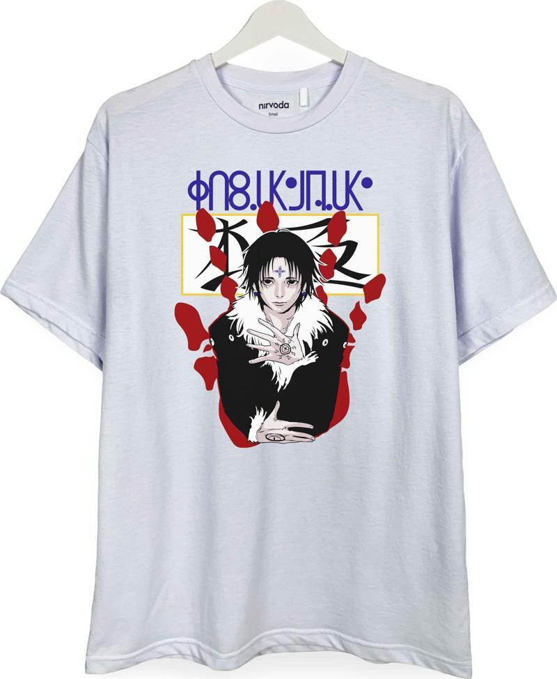 Chrollo Lucilfer Hunter X Hunter Baskılı Loose Fit Bisiklet Yaka Unisex Tişört Anime Manga