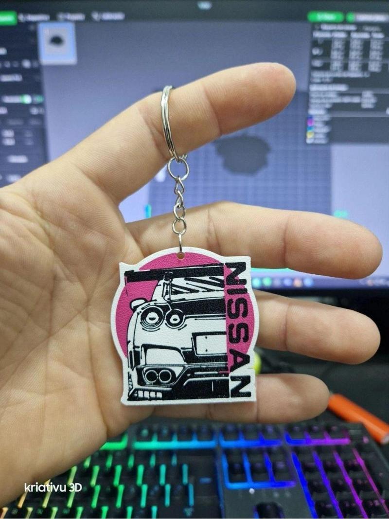 Nissan Gtr Renkli Anahtarlık