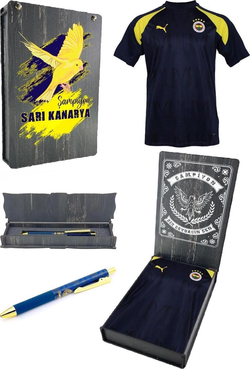 Orijinal A Takım Futbolcu Lacivert Seremoni T-Shirt + Kalem Set Ahşap Kutulu