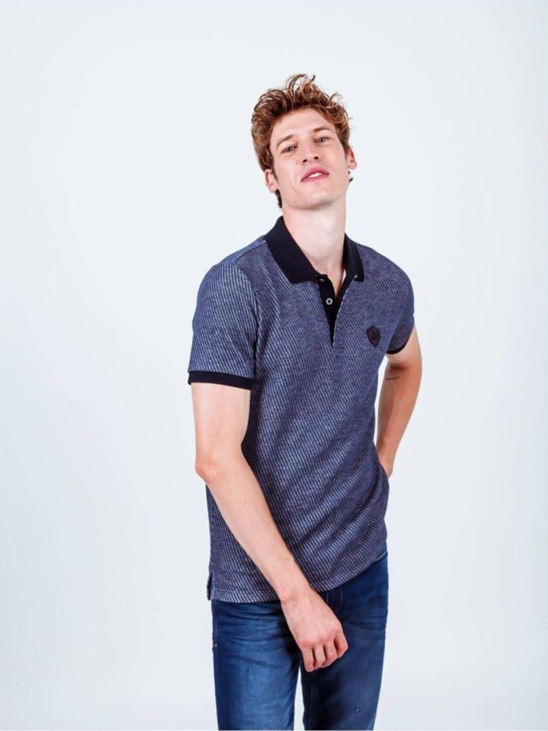 Orijinal Erkek Club Polo Yaka Lacivert T-Shirt