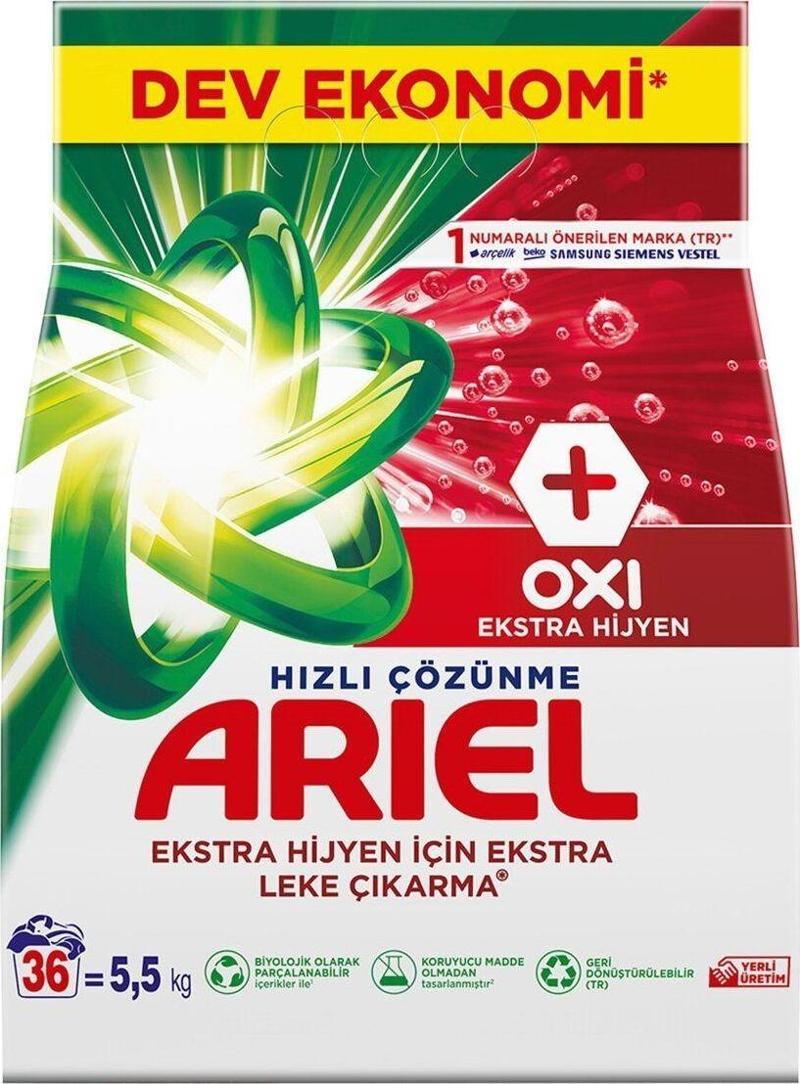 Toz Çamaşır Deterjanı Oxi Ekstra Hijyen 5.5 Kg 36 Yıkama