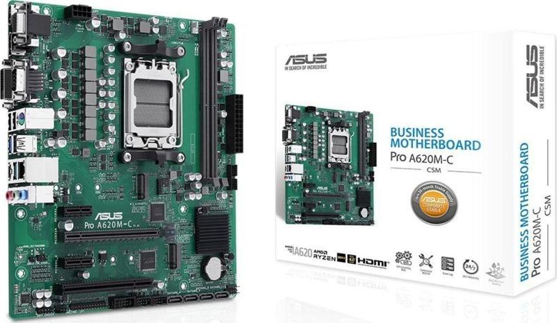 Pro A620M-C-Csm Amd A620 Soket Am5 Ddr5 6400Mhz 2Xm.2 Matx Anakart