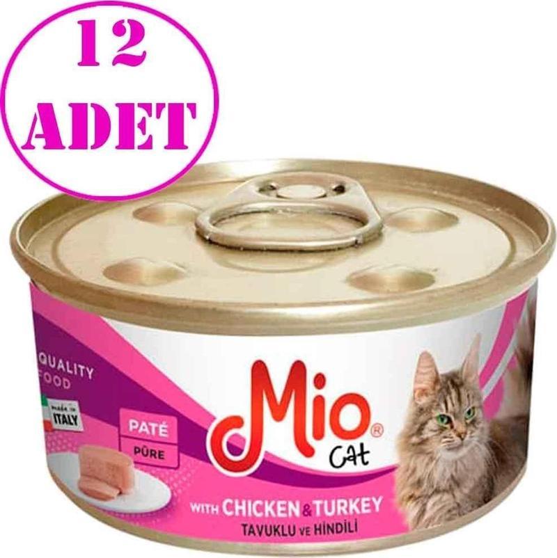 Tavuklu ve Hindili Yetişkin Kedi Konservesi 85 Gr 12 AD