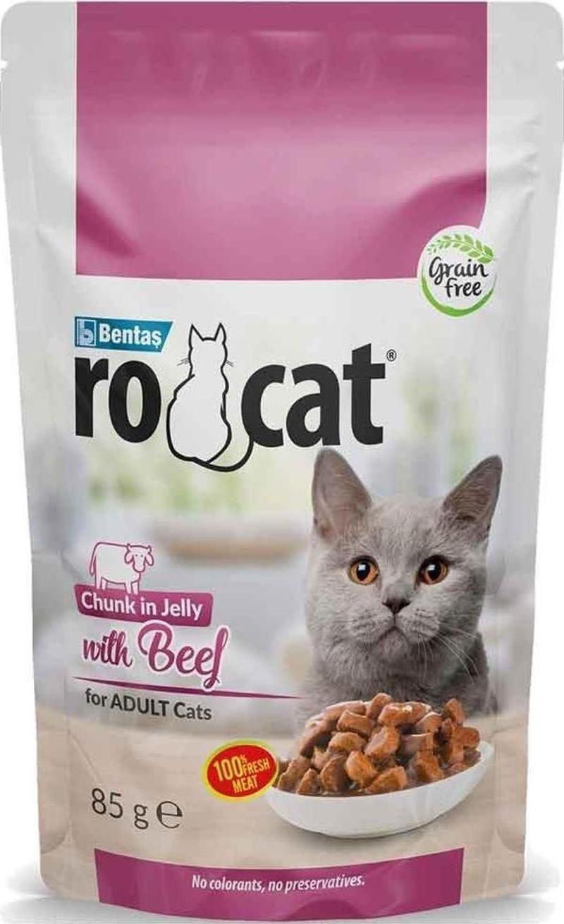 Ro Cat Biftekli Kedi Yaş Maması 85 Gr