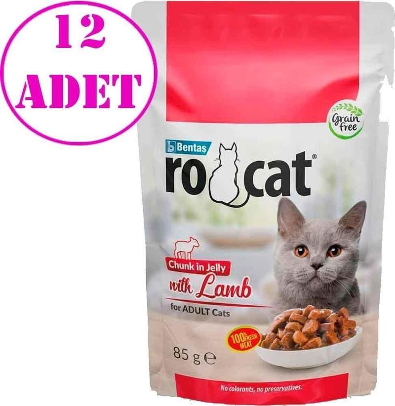 Ro Cat Kuzu Etli Kedi Yaş Maması 85 Gr 12 AD