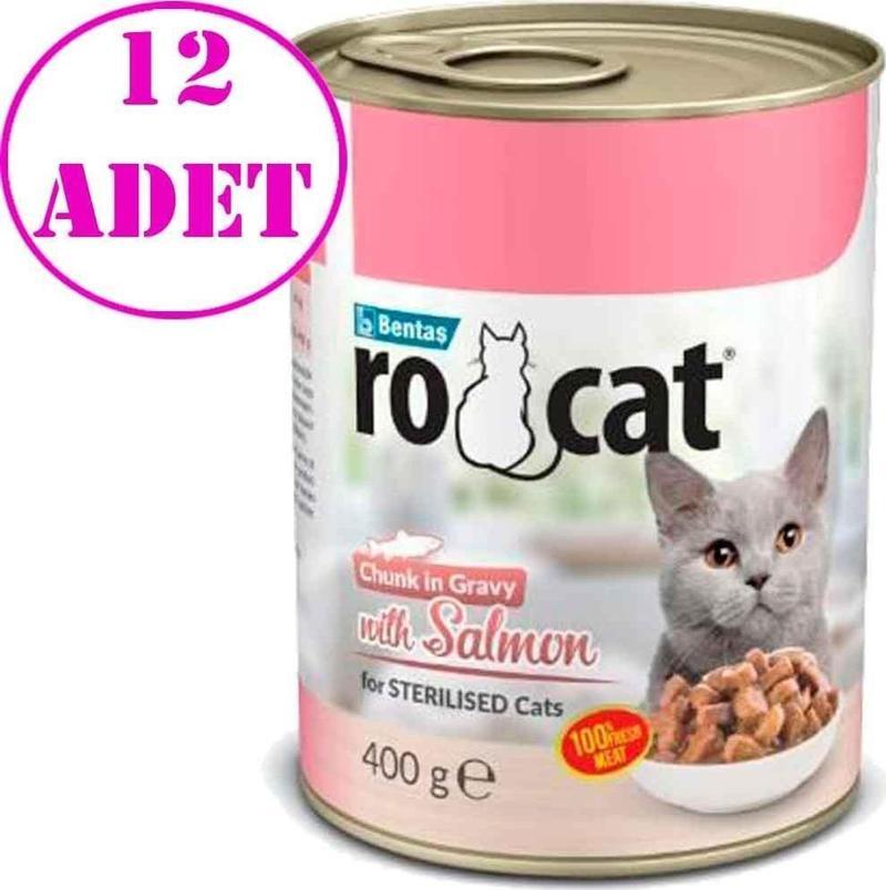 RO Cat Somonlu Kısır Kedi Konservesi 400 Gr 12 AD