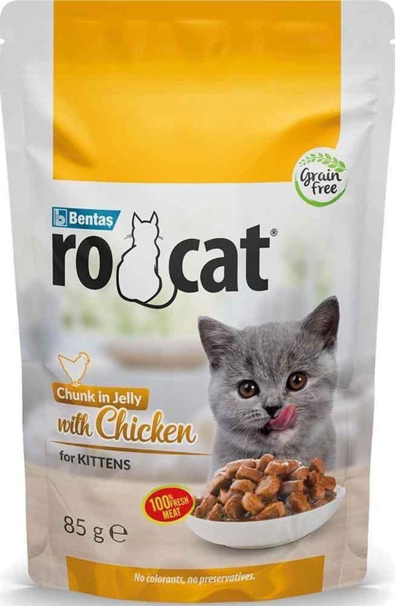 Ro Cat Tavuklu Yavru Kedi Yaş Maması 85 Gr