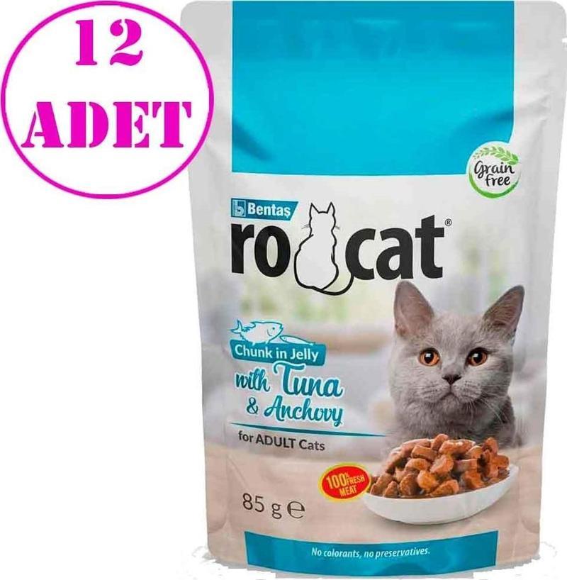 Ro Cat Ton Balıklı Hamsili Kedi Yaş Maması 85 Gr 12 AD