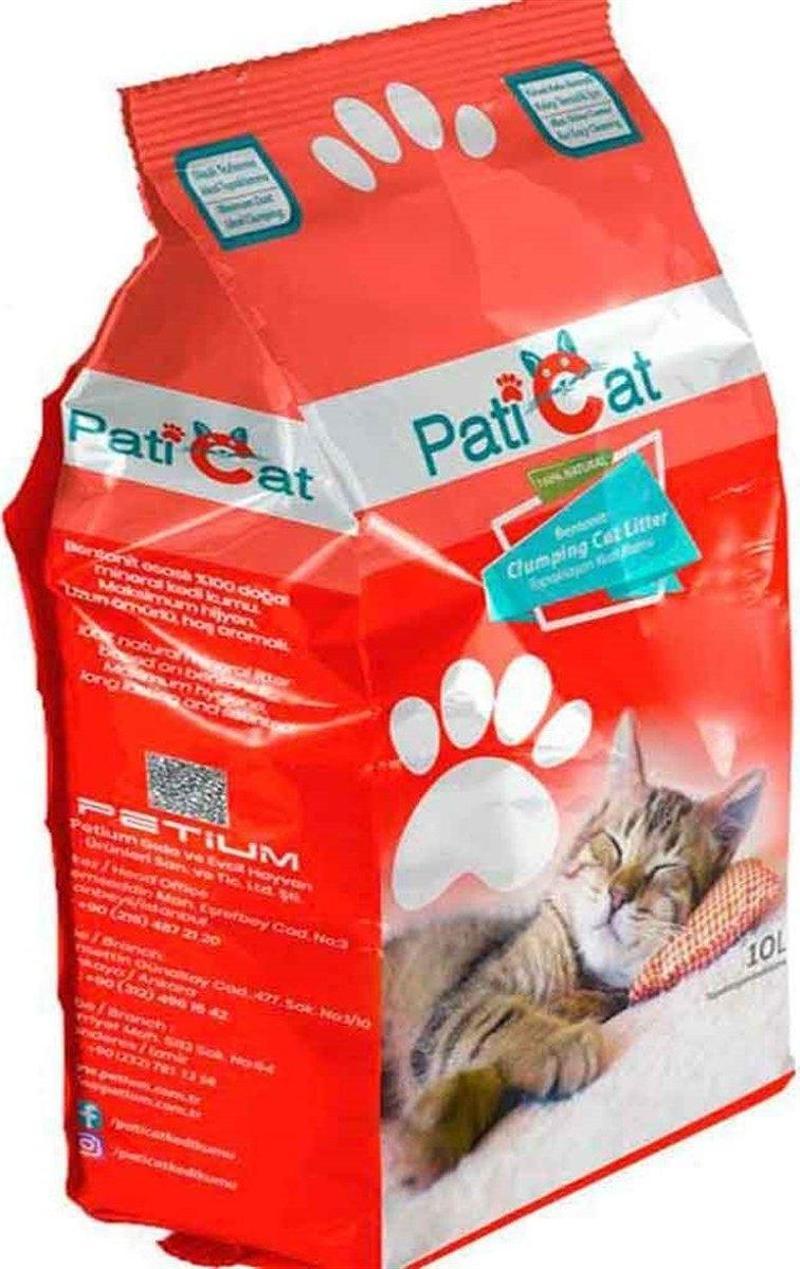 PatiCat Kedi Kumu Naturel Kokusuz Doğal Kalın Taneli 10 Lt