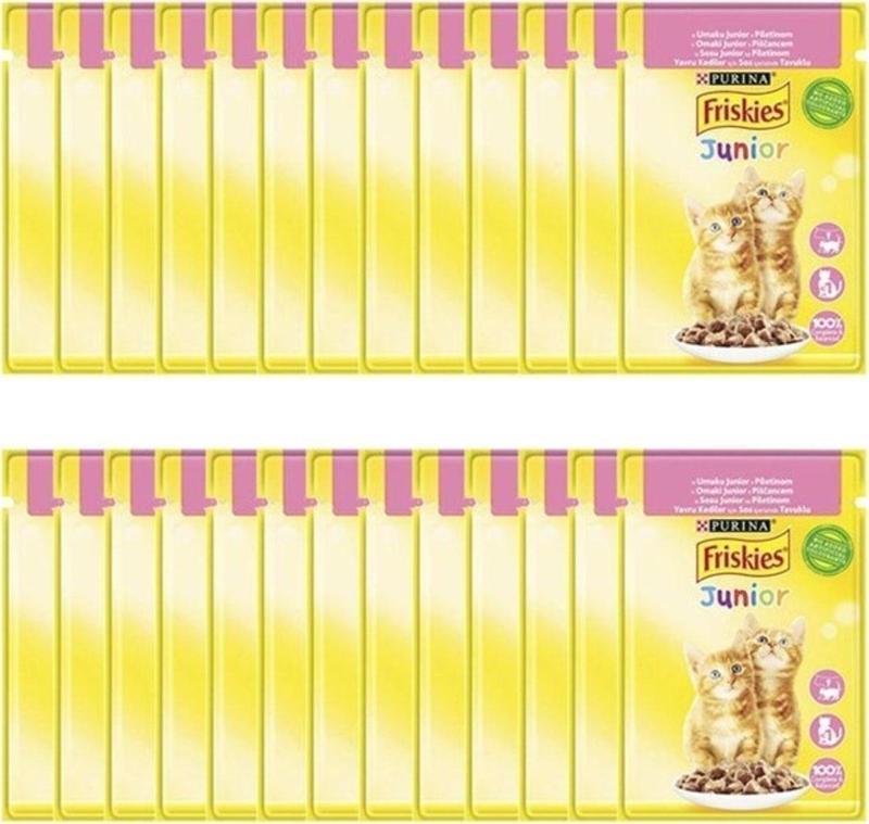 Friskies 85 Gr Junior Tavuklu Yavru Kedi Yaş Maması 26 Adet