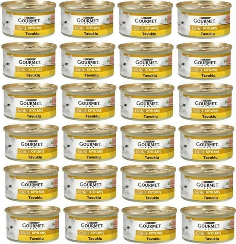 Gourmet Gold Kıyılmış Tavuklu Yetişkin Kedi Konservesi 85Gr X 24 Adet