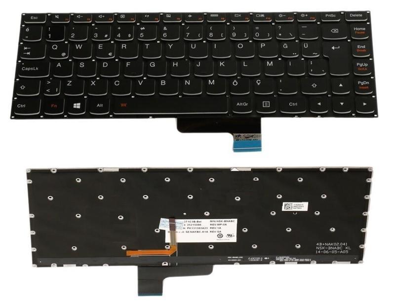 UzmPower Uzmpower Lenovo Ideapad Yoga 80Qd Işıklı Aydınlatmalı Klavye K-L67