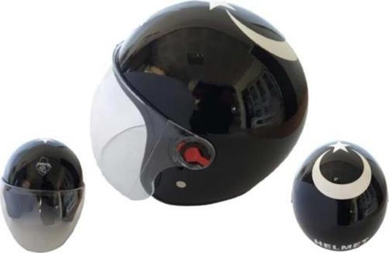 Kask Çenesiz Siyah