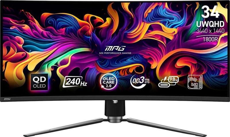MPG 341CQPX QD-OLED 34 3440x1440 240Hz 0.03 ms (GTG) HDMI DP Type-C QD-OLED Gaming Monitör