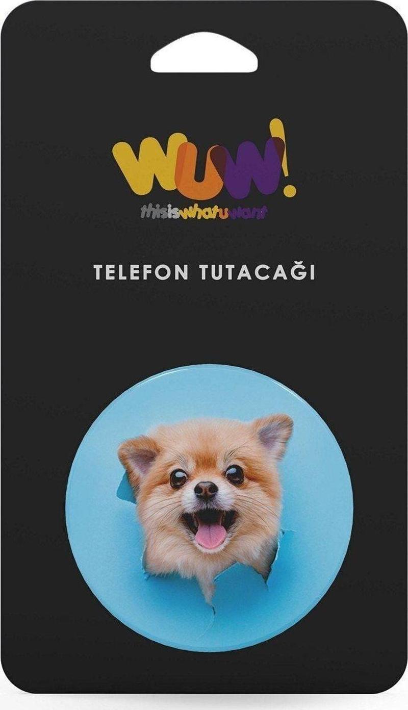 Pomeranian Köpek Damla Etiketli Popsoket Telefon Tablet Tutucu Standı