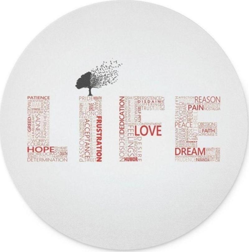 Meaning Of Life Yuvarlak Mouse Pad