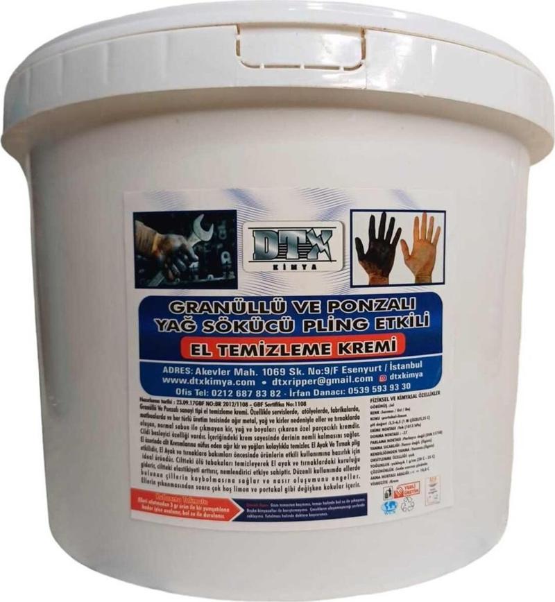 Endüstriyel Kumlu Ponzalı El Temizleme Kremi ( Sabunu ) 5 Kg