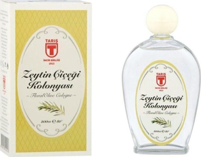 80 Derece Zeytin Çiçeği Kolonyası Cam Şişe 200 Ml