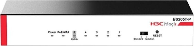 Magic Bs205T-P 4 Port Poe+ 1 Port Uplink 10-100-1000 Mbps Metal Kasa Swich Hub