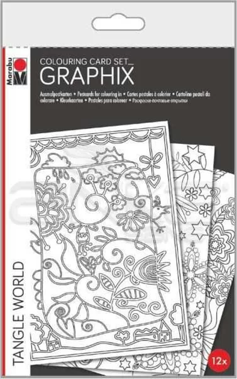 Graphix Colouring Card 12li Poodle Doodle Set