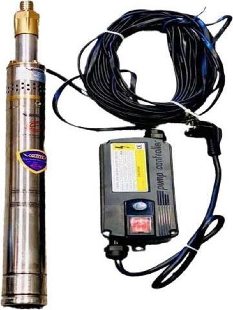 2" Boruya Girebilen Dalgıç Pompa - 50 mm Çapında 15 Mt. Kablolu - Panolu (53 Mss - 1,2 M³/h)