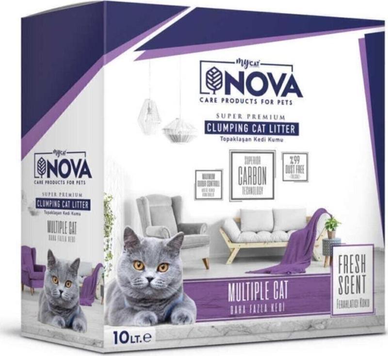 Mycat Nova Ferahlatıcı Koku (DAHA FAZLA KEDİ) Premium Kedi Kumu 10lt