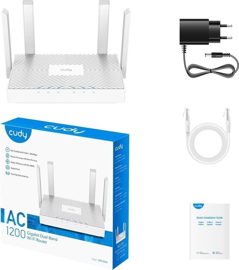 WR1300E 1200Mbps 2.4/5GHz AC1200 3 PORT GIGABIT ROUTER