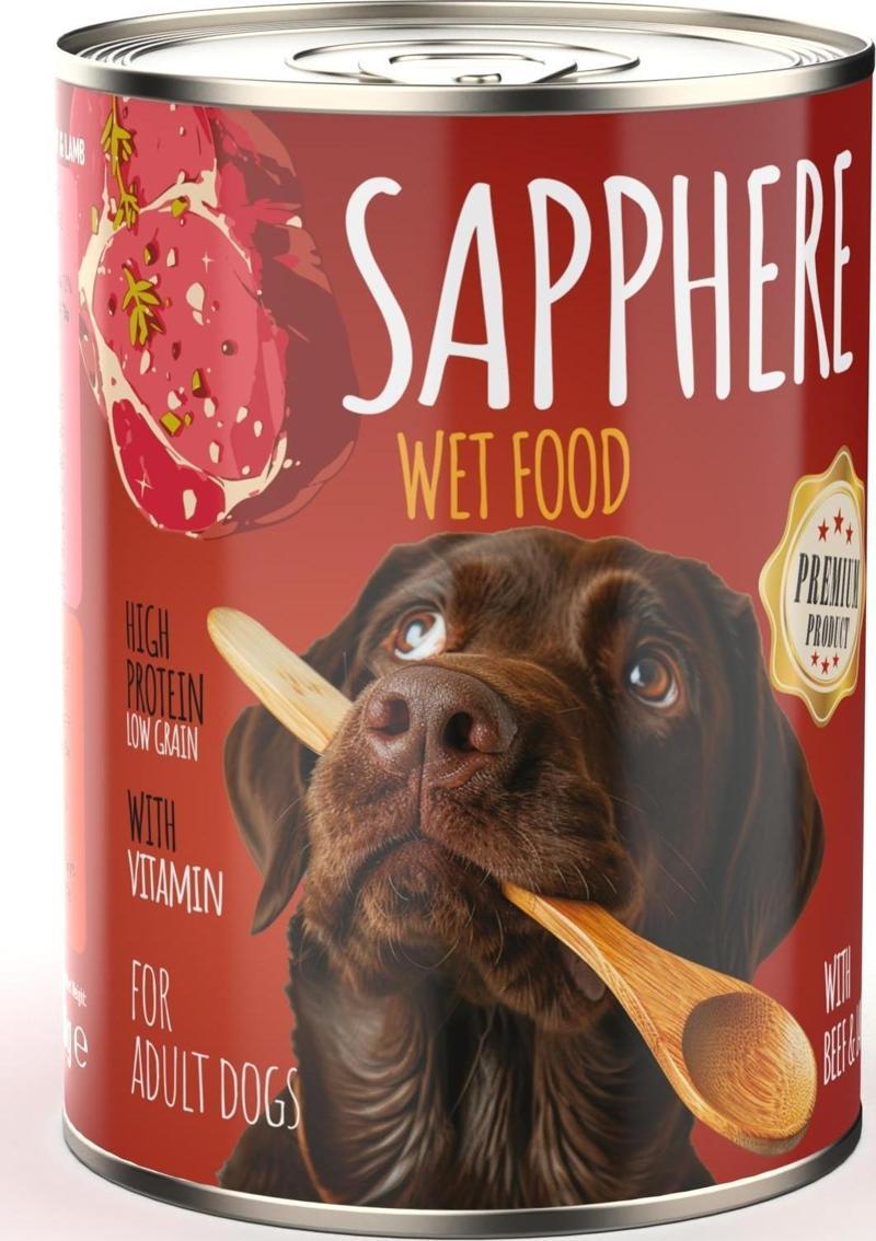 Sapphere Kırmızı Etli Yetişkin Köpek Maması Konserve 400 Gr