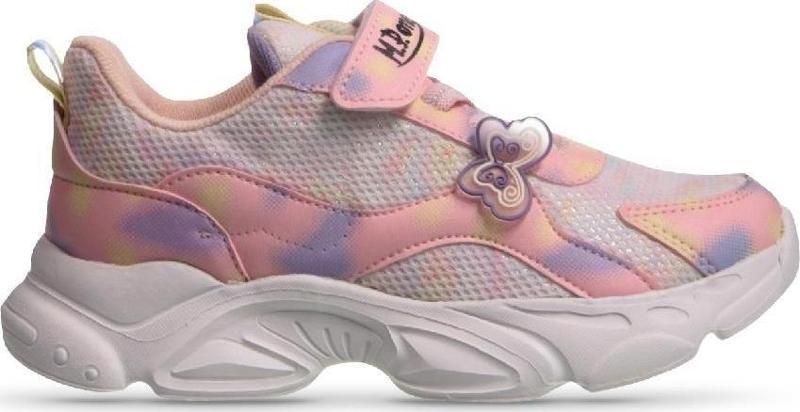 Küçük Kız Çocuk Cırtlı Pembe Sneaker