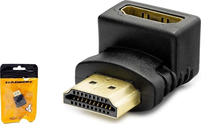 HDX1258 HDMI (M) - HDMI (F) L Tipi Dönüştürücü Ek Adaptörü - Siyah