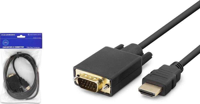 HDX7795 120hz 1.8mt HDMI (M) - VGA (M) Kablo - Siyah