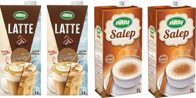 Latte ve Salep 1 lt 4 lü Set