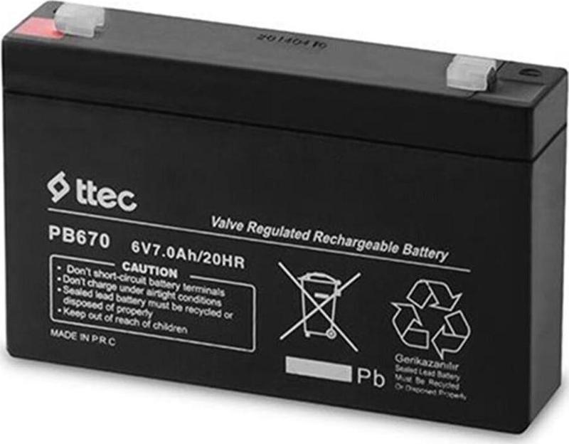 6 Volt 7A Akü - 6V 7 Ah Bakımsız Kuru Akü 2022 Üretim