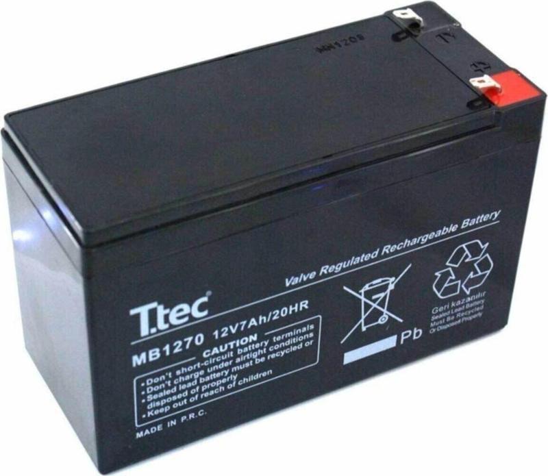 Ttec Aku 12V 7Ah Bakımsız Kuru Akü