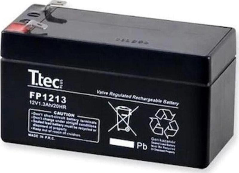 Ttec 12V 1.3 Ah Kuru Tip Akü Uyumlu 1,3 Amper-Elektronik Aletler, Alarm Ve Güvenlik Sistemleri