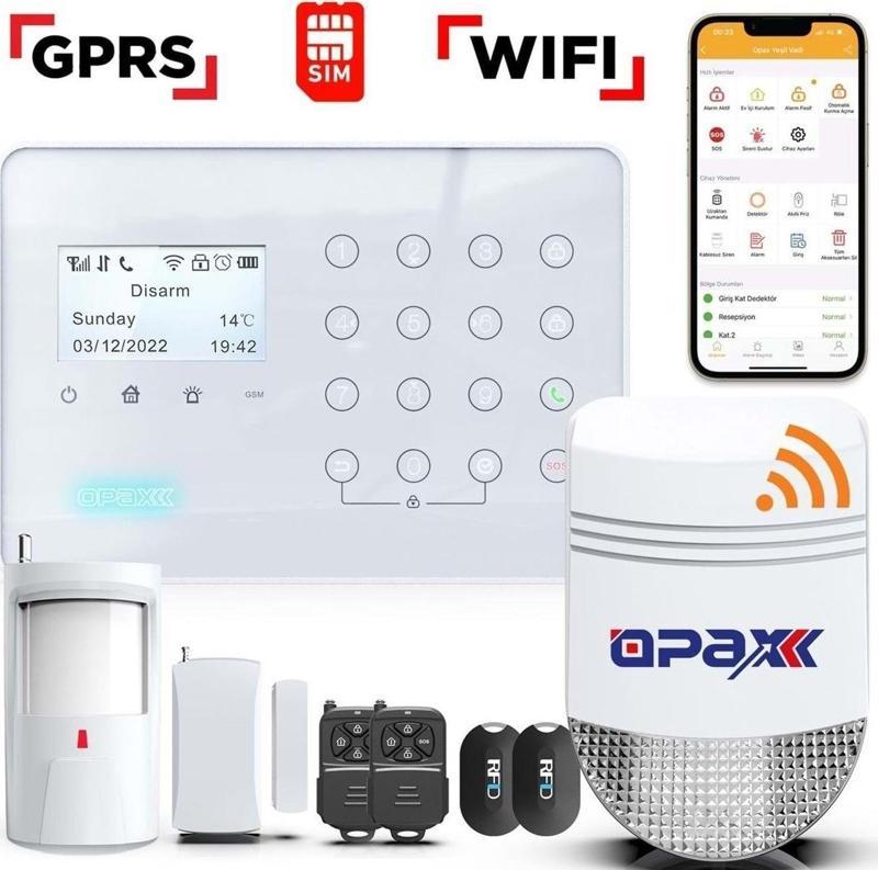 Kablosuz Alarm Paneli Ve Bgr-09 Kablosuz Sirenli Ard-575 Bgr-09 Gprs/Gsm/Wifi (1 Yıl Ahm Ücretsiz)