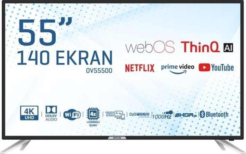 OV50500 50" 127 Ekran Uydu Alıcılı 4K Ultra HD Smart LED TV