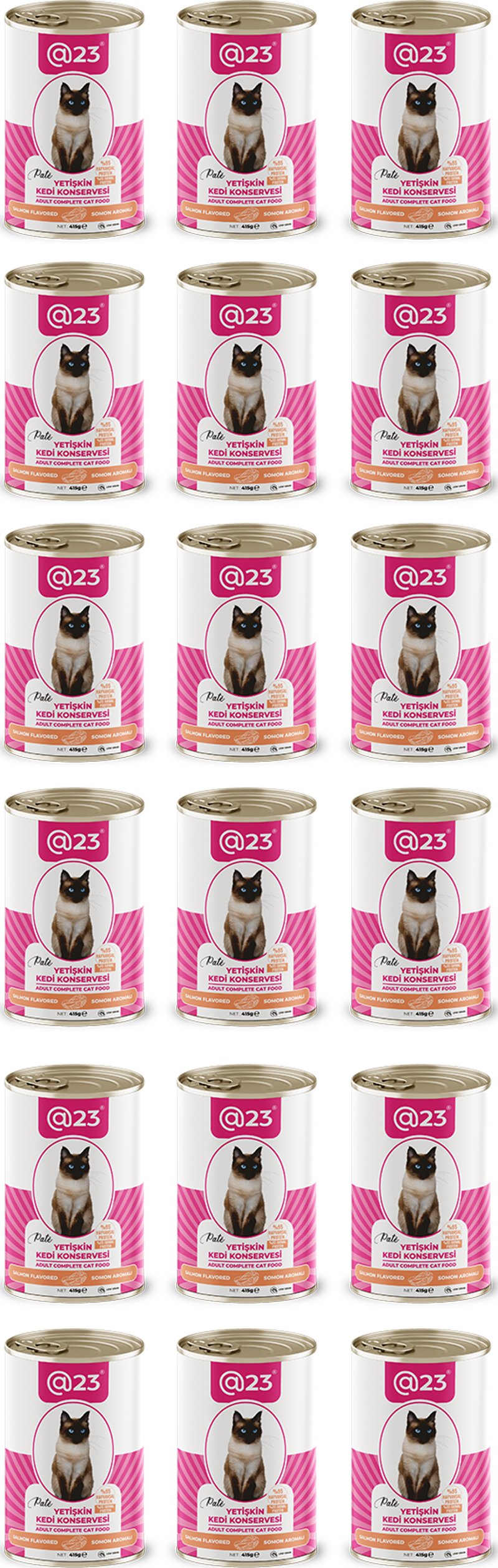 Yetişkin Kedi Konservesi Somon Aromalı 415 g x 24 adet