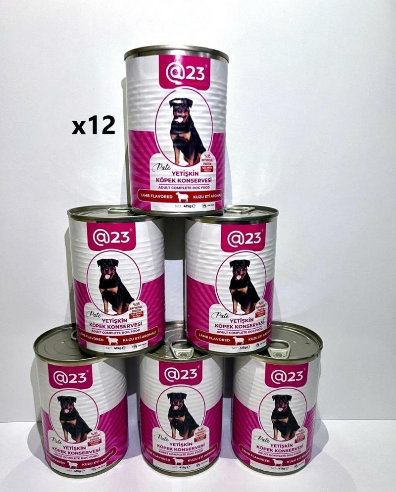 Yetişkin Köpek Konservesi Kuzu Eti  Aromalı 415 g x 12 adet