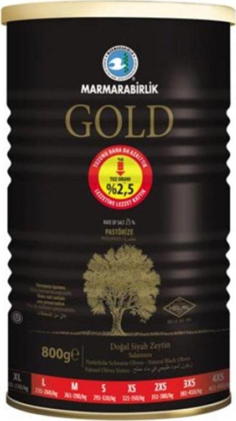 Gold Siyah Zeytin 800 Gr  - 6'Lı Koli