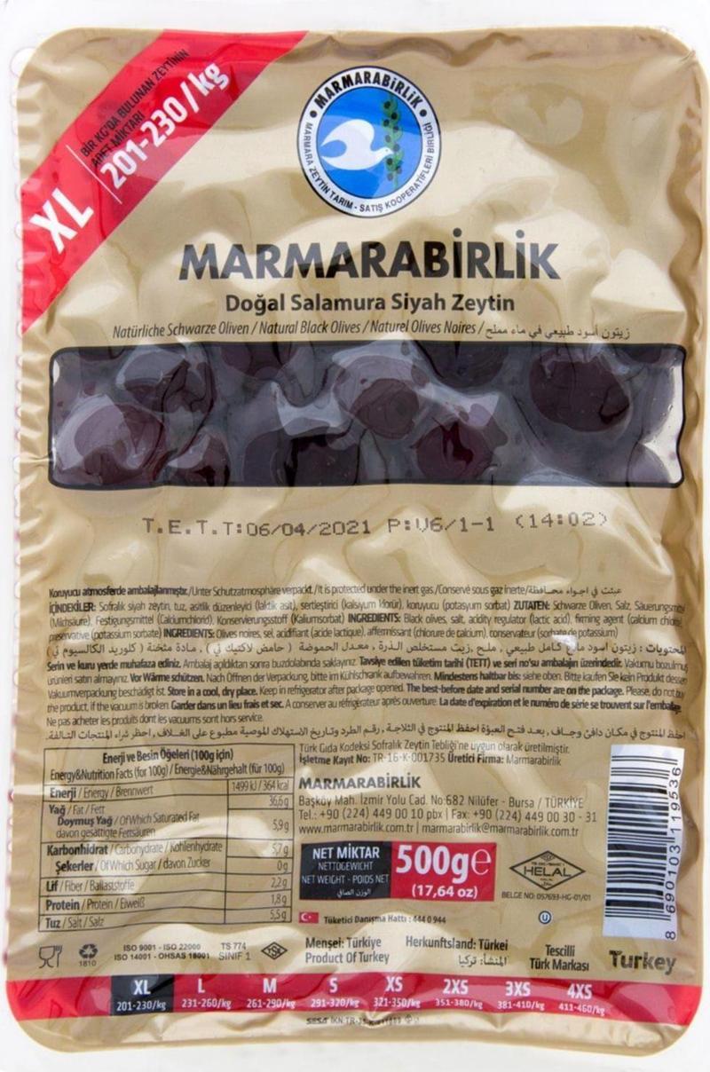 Mega Zeytin 500 Gr 201-230 Adet