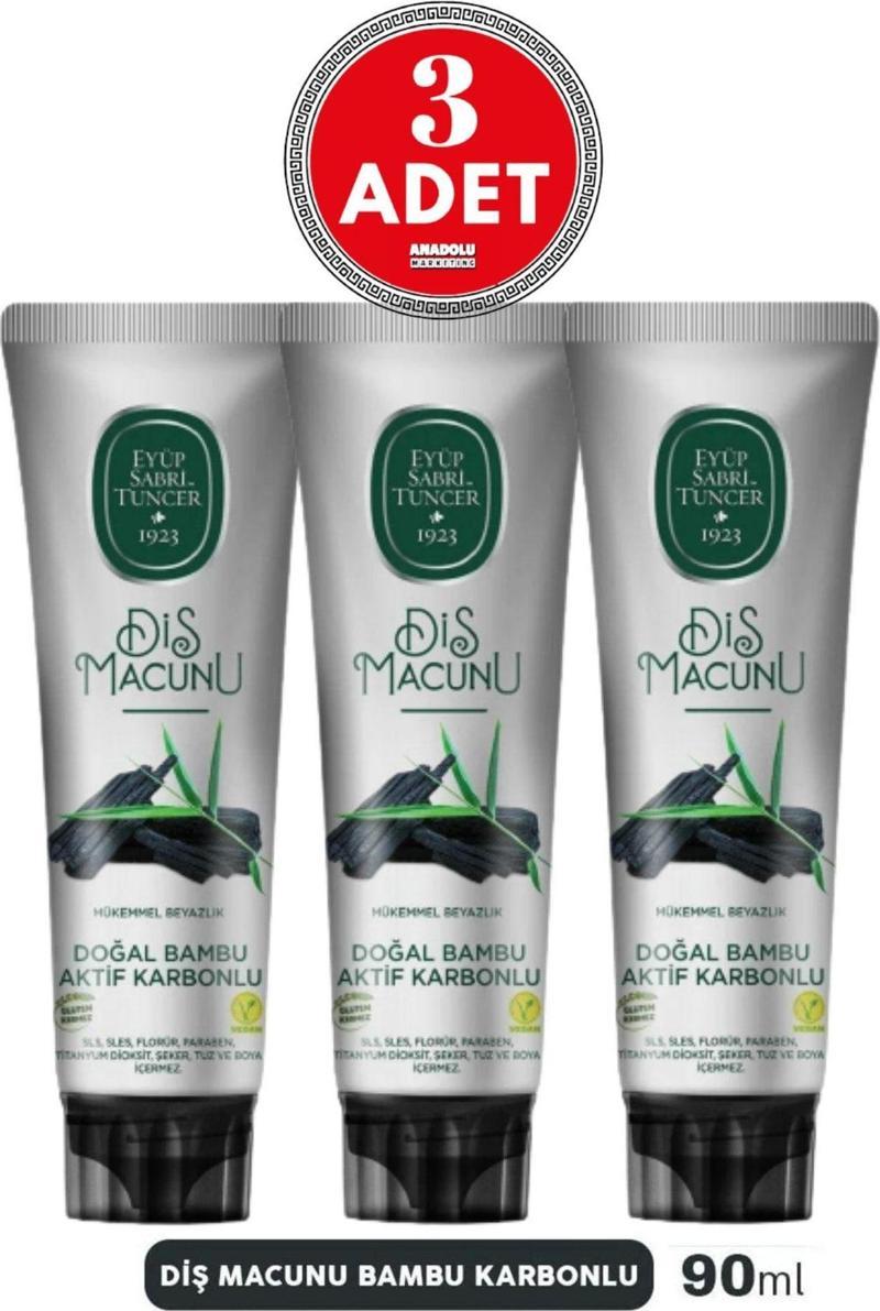 Doğal Bambu Karbonlu Diş Macunu 90 Ml 3 Adet