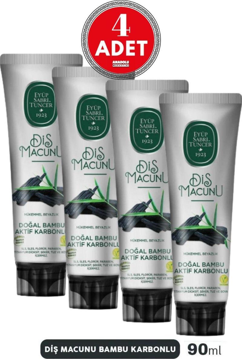 Doğal Bambu Karbonlu Diş Macunu 90 Ml 4 Adet
