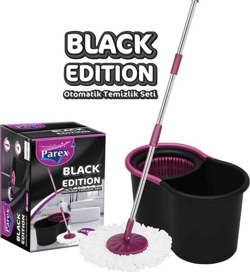 Black Edition Otomatik Temizlik Seti - Kova Mop Seti Yeni