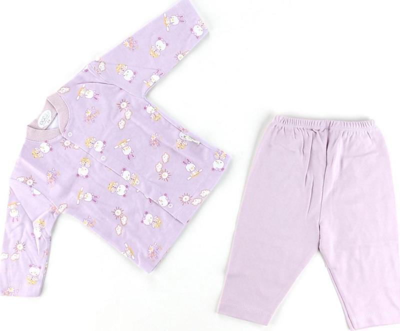 Ayılı Kız Baskılı Bebek Pijama Takımı 2329