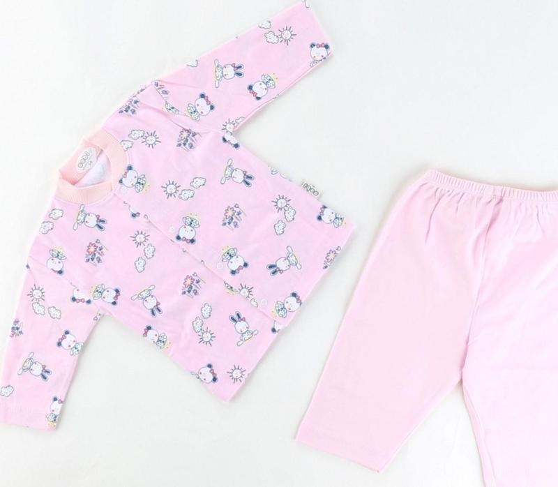 Ayılı Kız Baskılı Bebek Pijama Takımı 2329