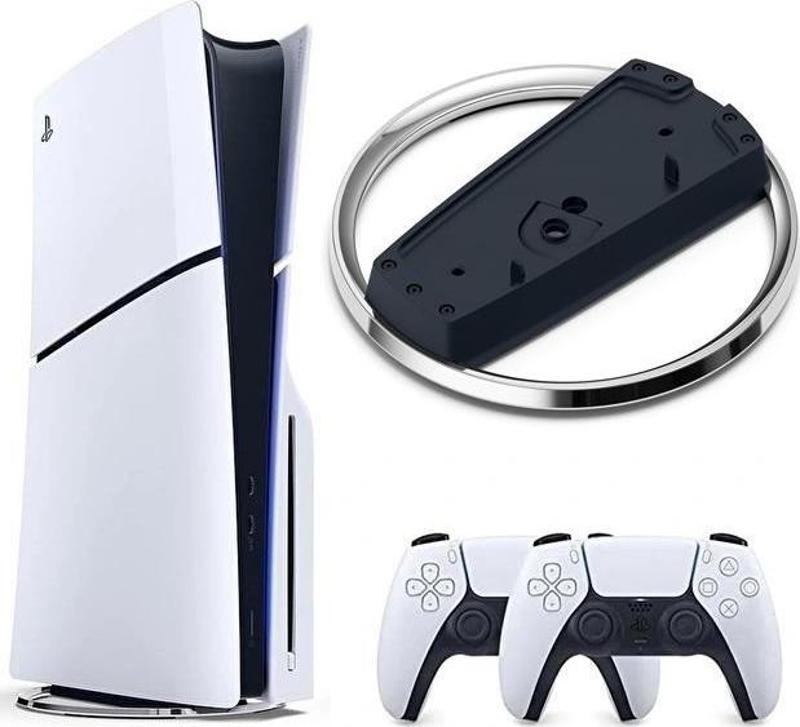 Playstation 5 Slim Cd + 2. DualSense Ps5 Kol+ Vertical Stand Dikey Ayak (İthalatçı Garantili)