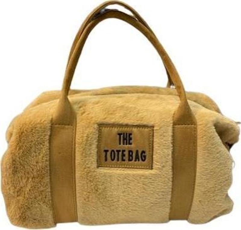 THE TOTE BAG Peluş Askılı Kadın El ve Omuz Çantası