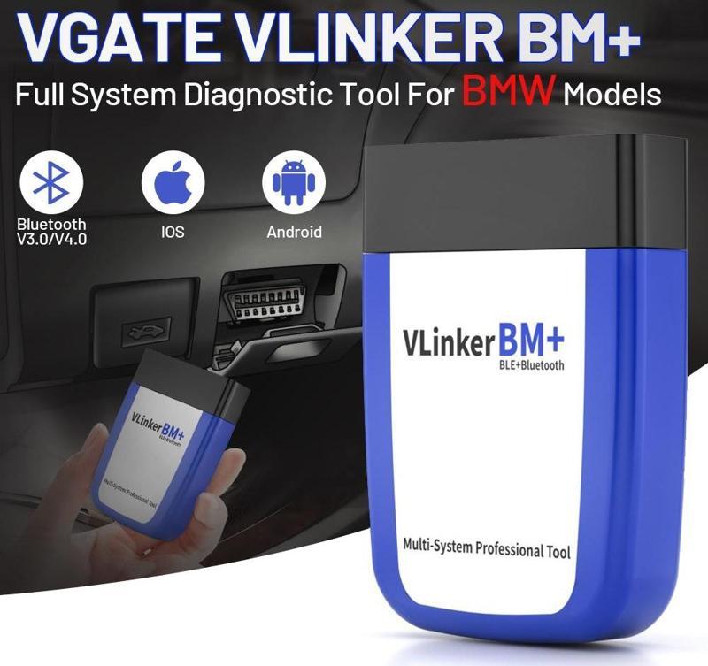 Soylu Elektronik BMW Uyumlu Arıza Tespit Cihazı Vlinker BM+ V2.2 Bt4.0 Bimmercode IOS Android Windows 