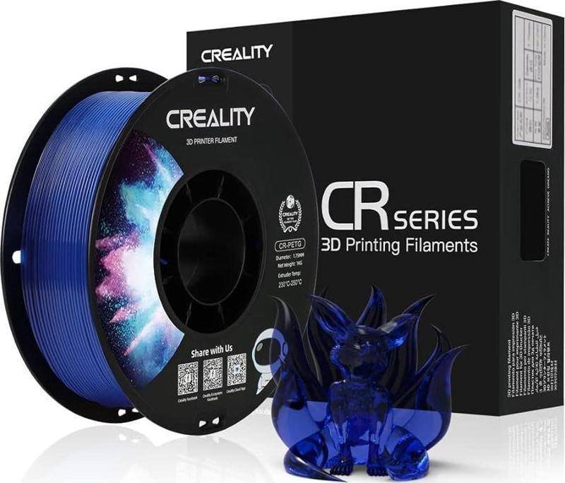 Creality CR-PETG Filament Şeffaf Mavi 1.75mm 1kg